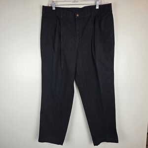 Vintage Farah Classics Mens Dress Casual Pants Trousers Black Pleated 38x29.A211